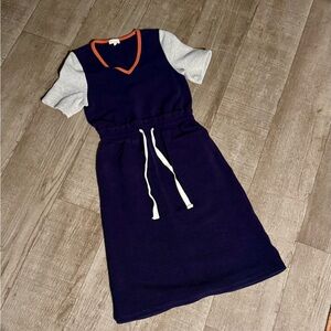 Roolee Navy and Gray Midi Dress